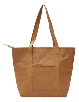 Bolso Cooler Térmico Kraft Reutilizable Coral Claro