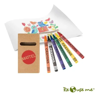 Set De Crayones Escolares Ecológicos Coral Claro