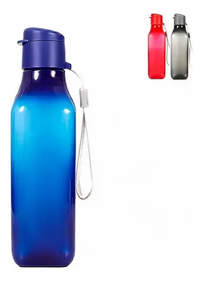 Botella De Plástico 430 Ml Con Tapa Fácil Apertura Azul