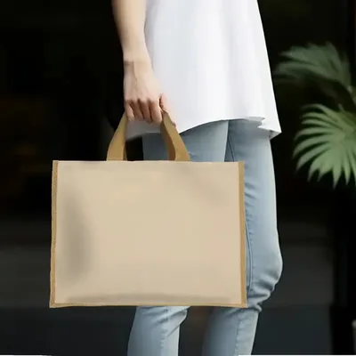 Bolsa Tote Canvas Reciclado Cactus Coral Claro