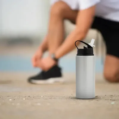 Botella Térmica Aluminio 600 Ml Deportiva Coral Claro