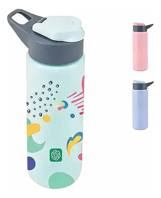 Botella Reutilizable Pet 600ml Libre Bpa Rosa