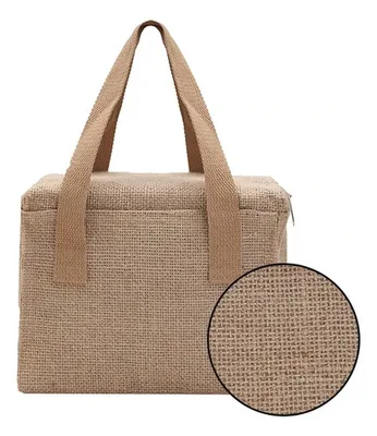 Bolso Térmico Yute Reutilizable 5l Coral Claro