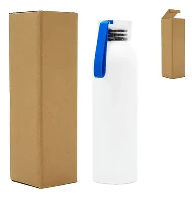 Caja Kraft Protección Para Botellas Térmicas Coral Claro