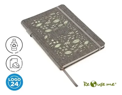 Libreta Ecológica Tapa Dura Papel Piedra Coral Claro