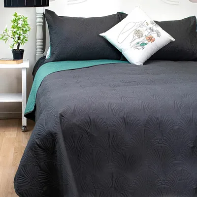 Quilt Bicolor Hotpress 2 Plazas Poliéster Coral Claro