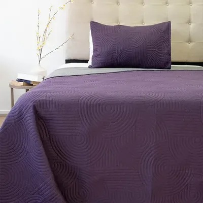 Quilt Hotpress Liso Bicolor 1.5 Plazas Poliéster Coral Claro