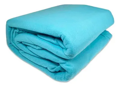 Set De Sábanas De Polar Estampadas 2.5 Plazas Celeste