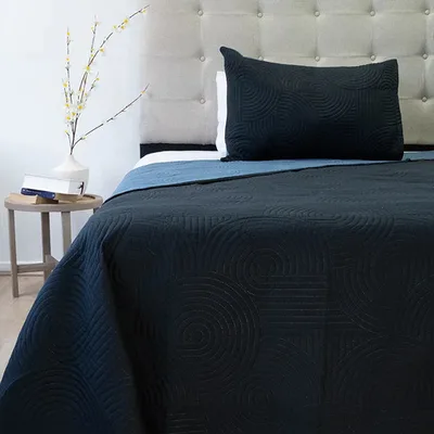 Quilt Hotpress Liso Bicolor 1.5 Plazas Poliéster Coral Claro