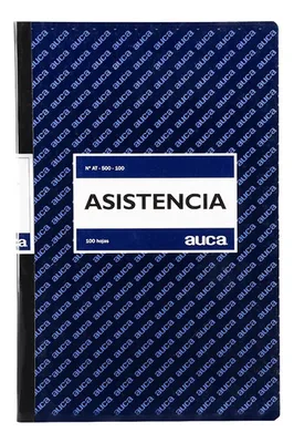 Libro De Asistencia 100 Hojas Auca Escolar