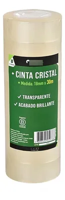 Cinta Adhesiva Cristal Transparente Set 8 Unidades