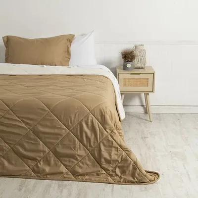 Plumón Microfibra Sherpa Embossed 1.5 Plazas Coral Claro