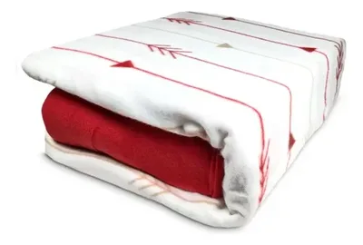 Set De Sábanas Polar 2 Plazas Estampadas Térmicas Verde Oscuro
