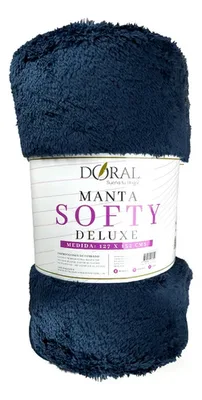 Manta Térmica Softy Poliéster Azul Oscuro Azul Oscuro
