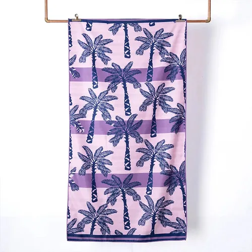 Toalla De Playa Deportiva Microfibra Absorbente Coral Claro