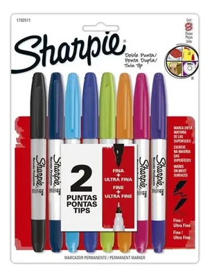 Marcador Doble Punta Surtido Sharpie Colores