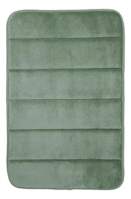 Piso De Baño Flannel Absorbente Poliéster Verde