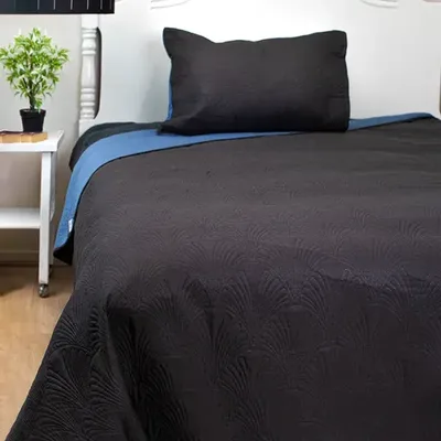 Quilt Hotpress Liso Bicolor 1.5 Plazas Poliéster Coral Claro