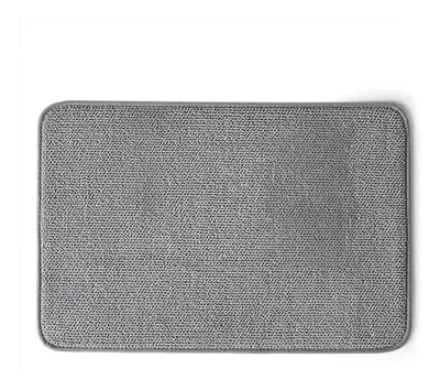 Piso De Baño Chenille Foam Perla Antideslizante Coral Claro