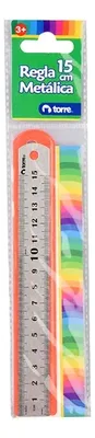 Regla Metálica 15cm Escolar Torre