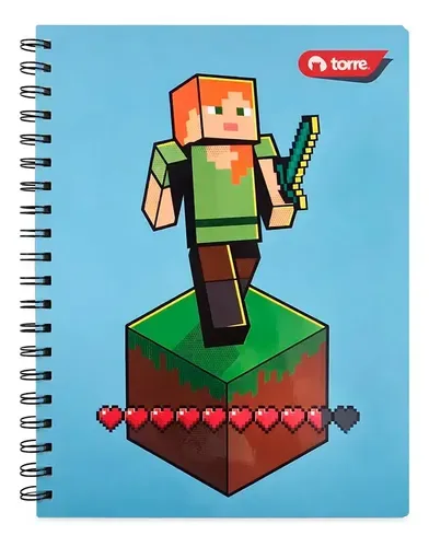 Cuaderno Universitario Espiral Minecraft 100 Hojas
