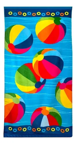 Toalla De Playa Velour Algodón 70x140cm Coral Claro