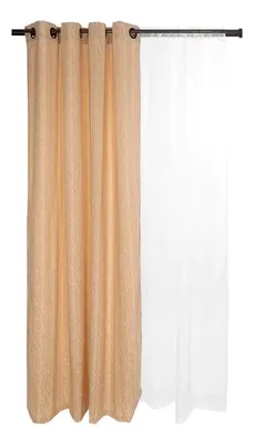 Set Cortinas Navideñas Polialgodón 8 Piezas Beige