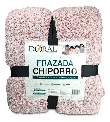 Frazada Térmica Chiporro Two Tones 1.5 Plazas Poliéster Coral Claro