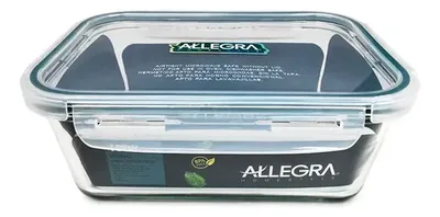 Contenedor Hermético De Vidrio Rectangular 1500ml Coral Claro