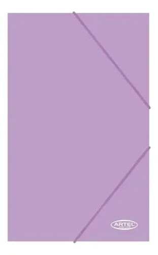 Carpeta Escolar Con Elástico Pastel Artel