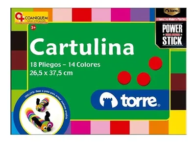 Cartulina Torre 18 Pliegos Multicolor 26.5x37.5cm Coral Claro