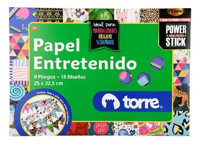 Papel Entretenido Infantil Torre 25x32.5cm Multicolor Variedad De Diseños