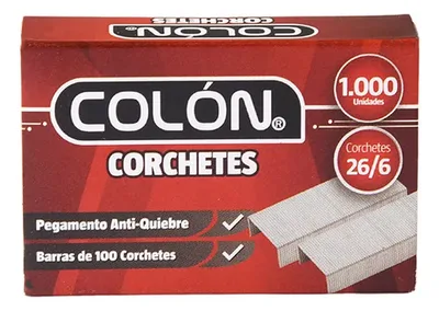 Corchetes Metálicos 26/6 1000 Unidades Oficina