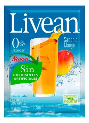 Jugo En Polvo Mango Sabor Natural Livean