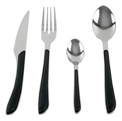 Set Cuchillería 24 Piezas Acero Inoxidable Negro