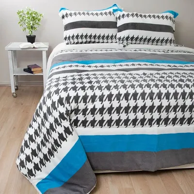 Cubrecama Sherpa Estampado 2 Plazas Étnico Poliéster Coral Claro