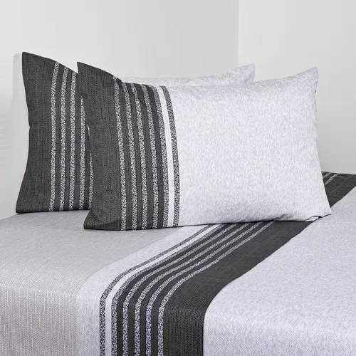 Set De Sábanas 200 Hilos Estampadas 2.5 Plazas Verde Oscuro