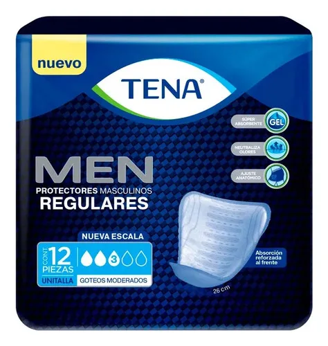 Protectores Masculinos Tena 12 Unidades Diarios Regular