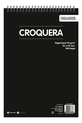 Croquera Bloc Dibujo 22x32cm 100 Hojas Bond