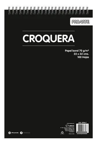 Croquera Bloc Dibujo 22x32cm 100 Hojas Bond