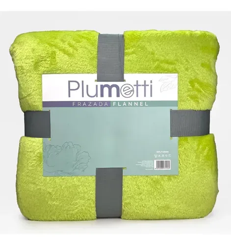 Frazada Flannel 1.5 Plazas Poliéster Suave Verde