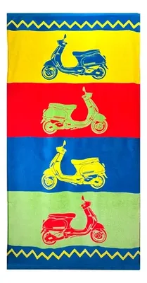 Toalla De Playa Velour Algodón 70x140 Cm Coral Claro