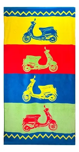 Toalla De Playa Velour Algodón 70x140 Cm Coral Claro
