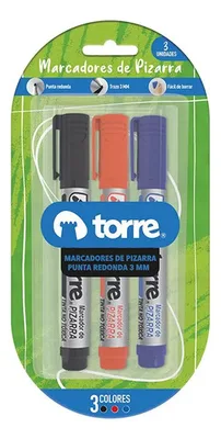 Set Marcadores Pizarra Punta Redonda Multicolor Coral Claro