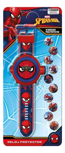 Reloj Proyector Infantil Spiderman Marvel Coral Claro
