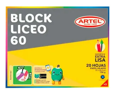 Block Liceo Papel Hilado 20 Hojas Artel