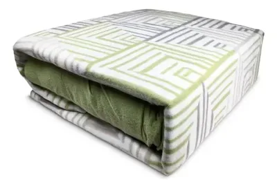 Set De Sábanas Polar Composé 2 Plazas Estampadas Verde Oscuro