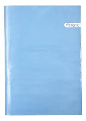 Archivador Plastificado Con Gusano Celeste Celeste