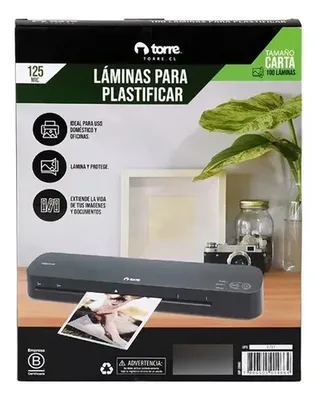 Láminas Plastificadoras Carta 125 Micras Torre