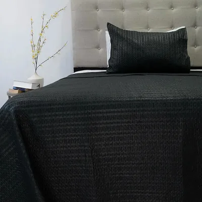 Quilt Boston Outboss Hotpress 1.5 Plazas Poliéster Negro